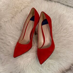 Stuart Weitzman Red Suede Heels